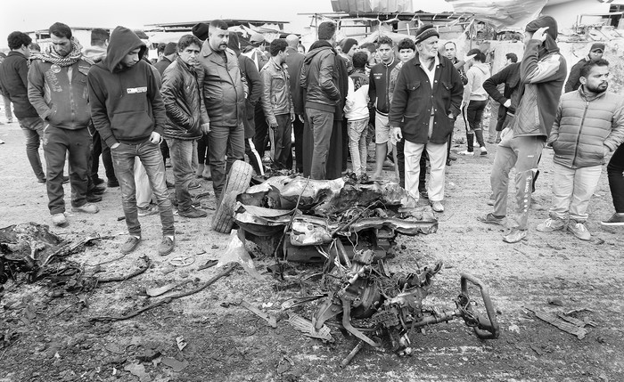 Atentado en Sadr City, en el noreste de la capital Bagdad, hoy. Foto: Sabah Arar / AFP