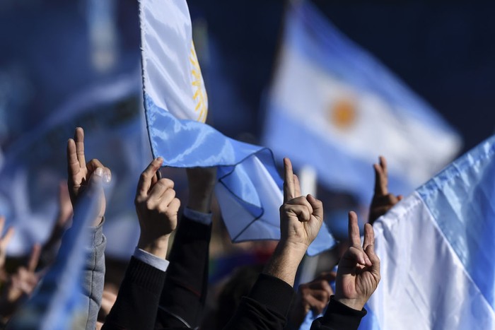 Acto de Cristina Fernández, el 20 de junio, en Buenos Aires. Foto: Eitan Abramovich, AFP