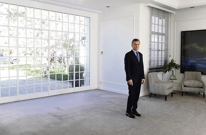 El presidente argentino Mauricio Macri, previo a recibir al vicepresidente de Estados Unidos, Mike Pence, en la Residencia de Olivos, el martes en Buenos Aires. Foto: Juan Mabromata, Afp