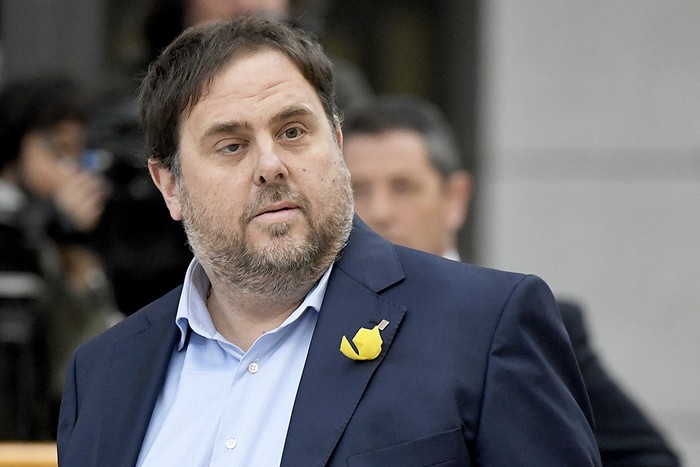 Oriol Junqueras, llega a la Audiencia Nacional de Madrid, hoy. Foto: Gabriel Bouys / AFP