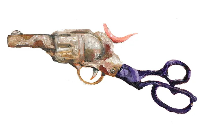 Foto principal del artículo 'De armas, municiones y otros calibres' · Ilustración: Ramiro Alonso