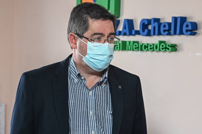 Leonardo Cipriani en el Hospital departamental de Soriano, Zoilo A. Chelle. Foto: ASSE.