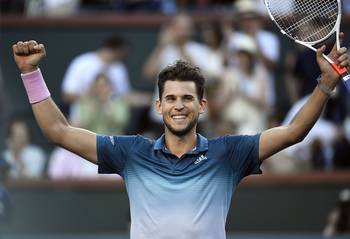Dominic Thiem, tras su victoria en la final de Indian Wells ante Roger Federer.
Dominic Thiem, tras su victoria en la final de Indian Wells ante Roger Federer.