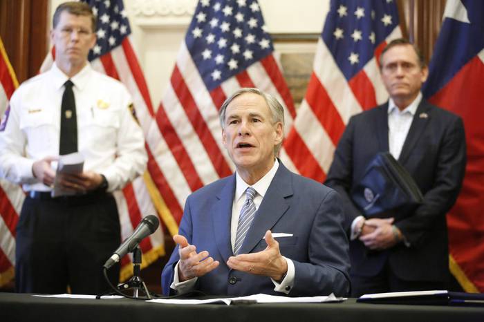 Gobernador de Texas, Greg Abbott. Foto: Tom Fox-Pool/Getty Images/AFP.