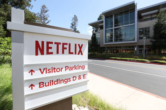 Sede de Netflix el 20 de abril de 2022 en Los Gatos, California. · Foto: Justin Sullivan, AFP