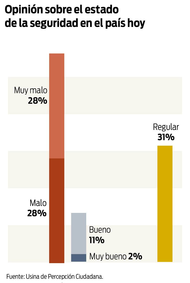 Opinión sobre el estado de la seguridad en el país hoy