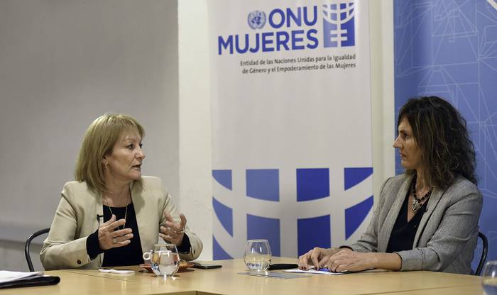 Carolina Cosse y Magdalena Furtado, durante un conversatorio en el marco del Día del Futuro 2020. · Foto: Federico Gutiérrez