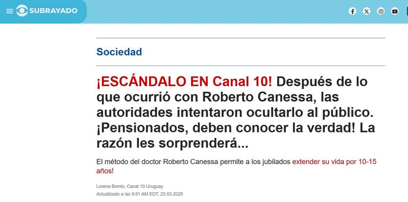Canal 10 fake
