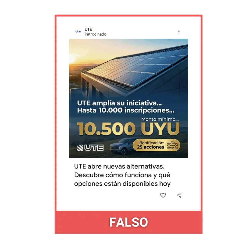 Ute fake publi
