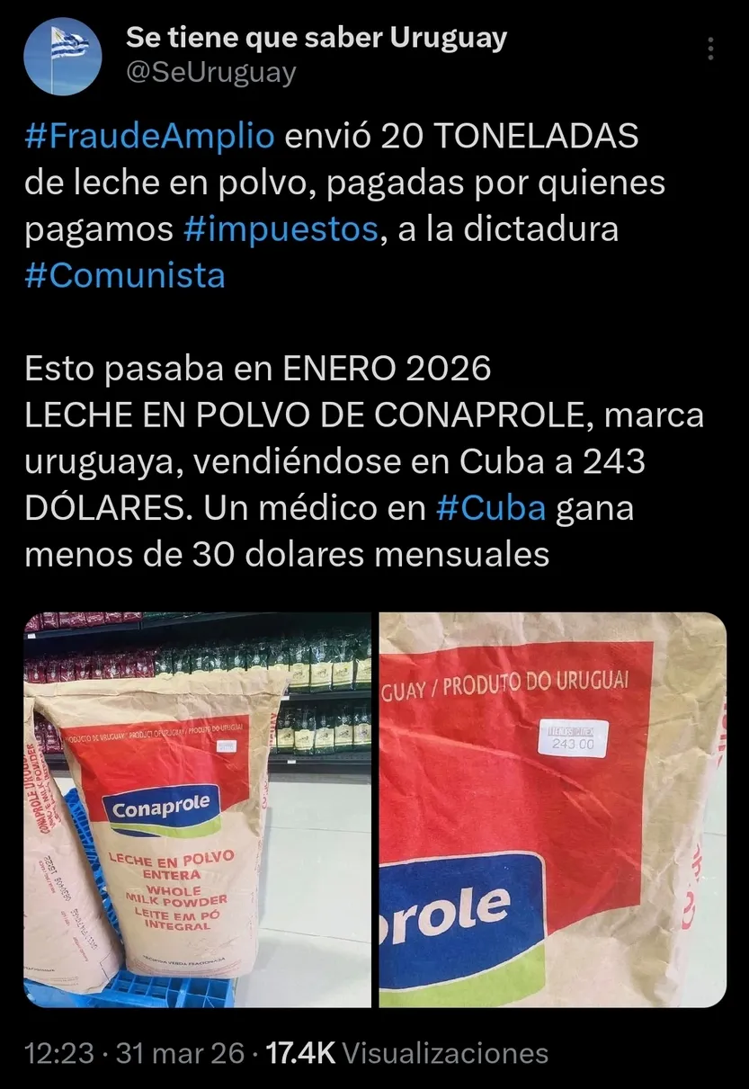 Leche enero cuba des