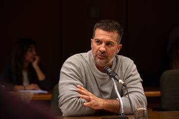 Martín Cardozo, en la Comisión de Ganadería y Agricultura de la Cámara de Representantes, el martes 6 de mayo. 
Foto: Mara Quintero
