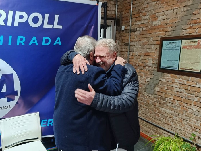 Carlos Moreira y Walter Zimmer, el 13 de agosto, en Colonia. · Foto: Francisco Abella