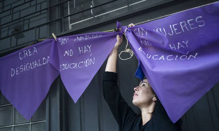 Olla Feminista de la Comisión de Mujeres de ADES Montevideo (archivo, april de 2020). · Foto: Mariana Greif