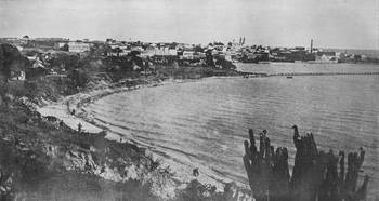 Vista panorámica de Colonia del Sacramento, año 1900. Foto: Biblioteca Nacional