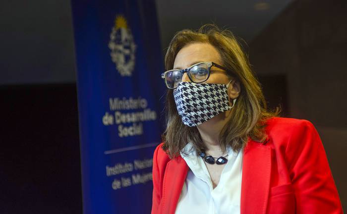 Mónica Botero asiste a una actividad por el Día Mundial Contra la Trata de Personas, el martes, en la sala Hugo Balzo. · Foto: Alessandro Maradei