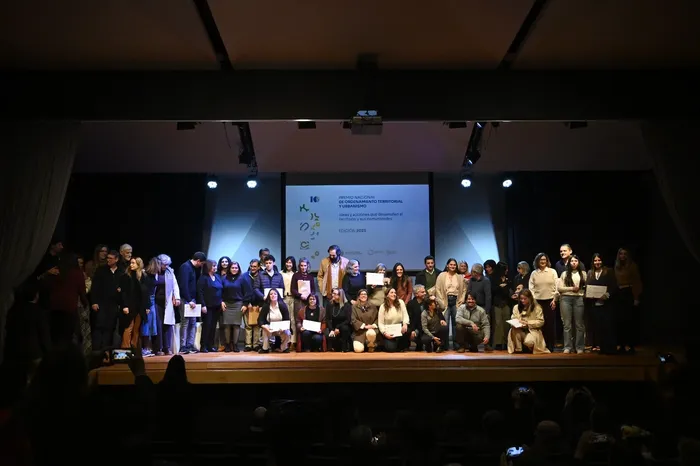 Ceremonia de entrega de la sexta edición del Premio Nacional de Ordenamiento Territorial y Urbanismo, el 14 de julio, en la Sala Vaz Ferreira de la Biblioteca Nacional. · Foto: MVOT