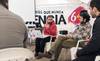 Juan Geymonat en la carpa de la Intergremial Universitaria, ayer,
en la explanada de la Udelar. Juan Geymonat en la carpa de la Intergremial Universitaria, ayer,
en la explanada de la Udelar.