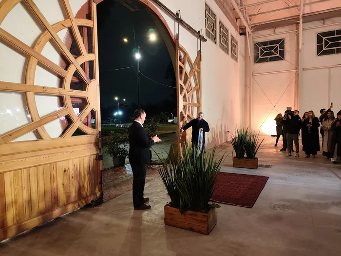 Mario Bergara, y Rafael Ferber, en el lanzamiento de la Expo Prado 2026. · Foto: Luis Rómboli