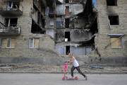 Horenka, pueblo ucraniano cercano a la ciudad de Kiev, el 4 de junio de 2022	
Foto: Sergei chuzakov, afp