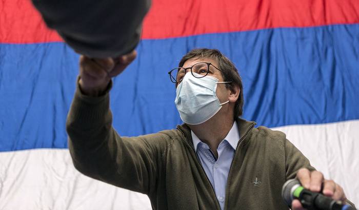 Javier Miranda en el Plenario del Frente Amplio, el 17 de octubre. 
 · Foto: .