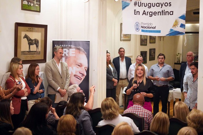 Valeria Ripoll, el 12 de noviembre, en Buenos Aires. · Foto: Difusión, Partido Nacional