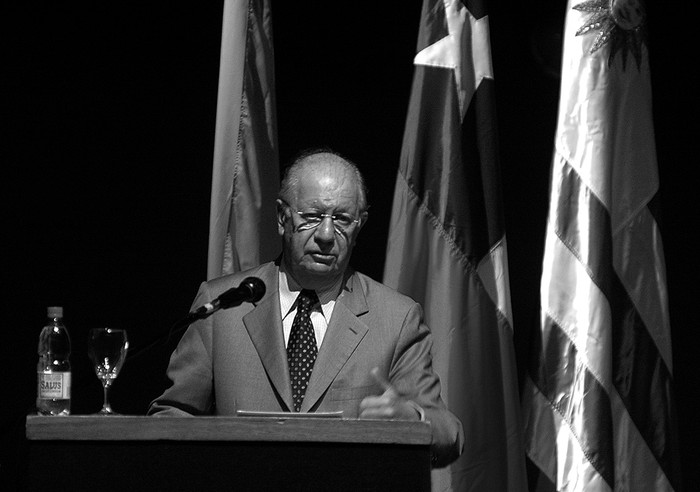Ricardo Lagos ex presidente chileno durante la conferencia Los Desafíos Actuales De América Latina. Foto: Fernando Morán (archivo, noviembre de 2006).
