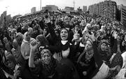 Manifestantes en la plaza Tahrir de El Cairo