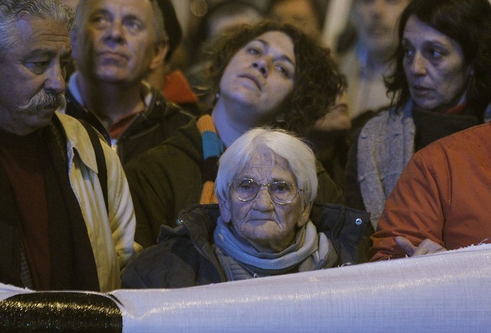 Luisa Cuesta en la Marcha del Silencio de 2014. · Foto: Iván Franco
