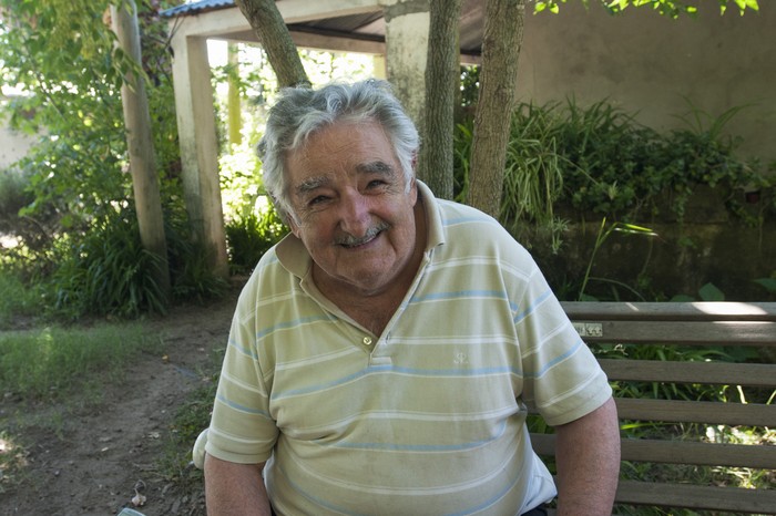 José Mujica en su casa en Rincón del Cerro. (archivo, febrero de 2015) · Foto: Sandro Pereyra