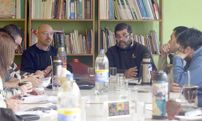 Reunión del Secretariado Ejecutivo del PIT-CNT (archivo, julio de 2015) · Foto: Santiago Mazzarovich