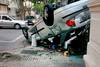Accidente de tránsito en la intersección de las calles Maldonado y Juan Paullier (archivo, diciembre de 2015). · Foto: Pablo Vignali / adhocFOTOS Accidente de tránsito en la intersección de las calles Maldonado y Juan Paullier (archivo, diciembre de 2015). · Foto: Pablo Vignali / adhocFOTOS