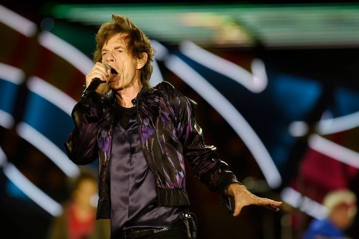 Mick Jagger durante el concierto de los Rolling Stones, en el estadio Centenario (archivo, febrero de 2016). · Foto: Nicolás Celaya / adhocFOTOS