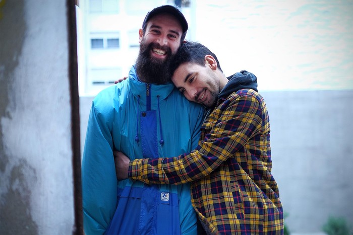 Juan Manuel Antognazza y Sebastián Caraballo, que viven con VIH (archivo, 2016).  · Foto: Pablo Vignali