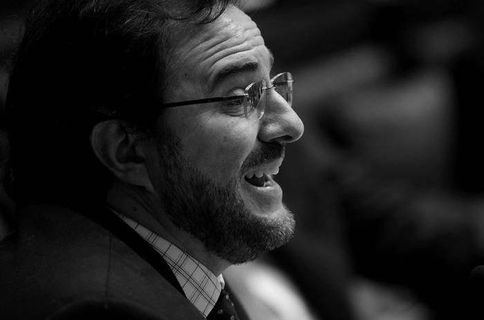Germán Cardoso durante una sesión en la cámara de diputados. Foto: Pablo Vignali (archivo, agosto de 2016)