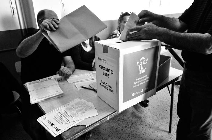 Votación del Presupuesto Participativo. (archivo, octubre de 2016) · Foto: Federico Gutiérrez