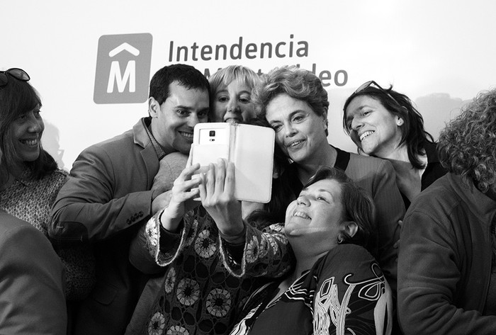 Dilma Rousseff durante el acto en el que fue declarada Visitante Ilustre de Montevideo. / Foto: Sandro Pereyra