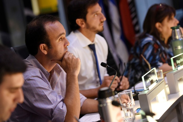 Javier Barrios Bove en la Junta Departamental de Montevideo (archivo, 2017).
 · Foto: Nicolás Celaya / adhocFOTOS