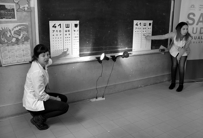 Programa salud visual en las escuelas. Foto: Pablo Vignali (archivo, abril de 2017)