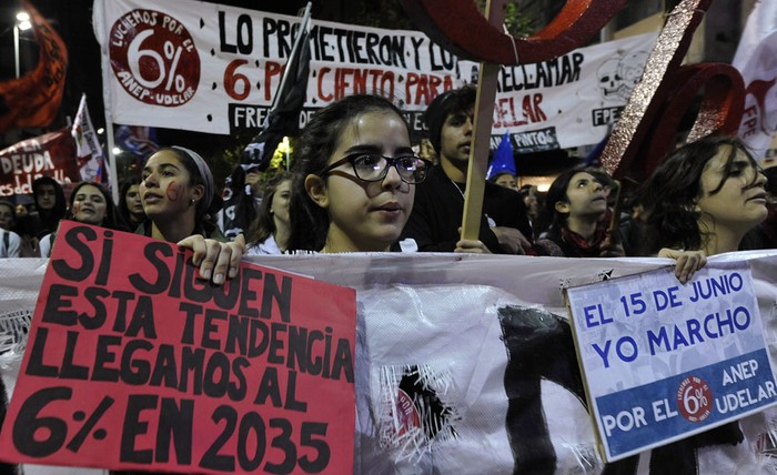 Marcha de la Feuu. Foto: Federico Gutiérrez (archivo, junio de 2017)