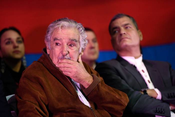Rafael Correa y José Mujica. (archivo, 2017) · Foto: Nicolás Celaya, adhocfotos