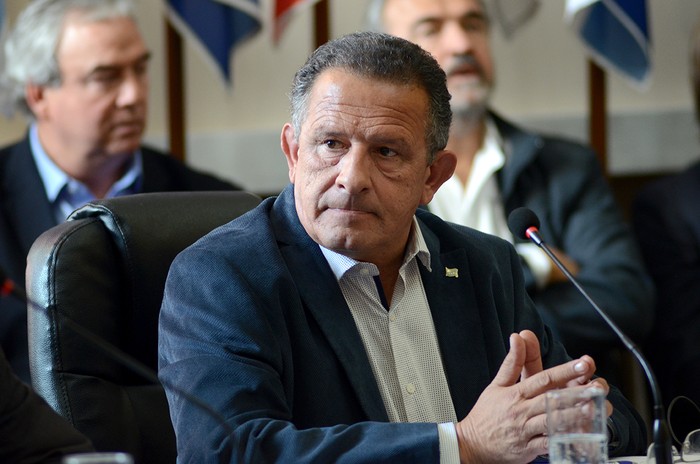 Pablo Caram durante una sesión del el Congreso Nacional de Intendentes. Foto: Pablo Vignali (archivo, julio de 2017)