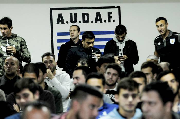 Asamblea de AUDAF en su sede del Estadio Centenario (archivo, octubre de 2017). · Foto: Javier Calvelo, adhocFOTOS