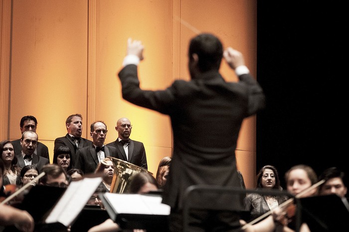 Coro Nacional del SODRE, en el Auditorio Adela Reta (archivo, octubre de 2017). · Foto: Javier Calvelo, adhocFOTOS