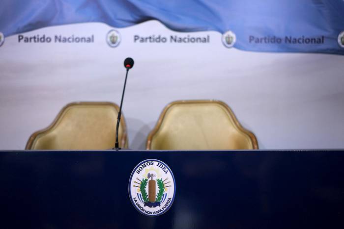 Sala de conferencia de la Casa del Partido Nacional (archivo, noviembre de 2017). · Foto: Pablo Vignali / adhocFOTOS