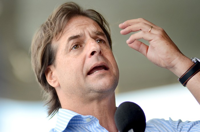 Luis Lacalle Pou, durante un acto de la lista 71 (archivo, diciembre de 2017) · Foto: Pablo Vignali