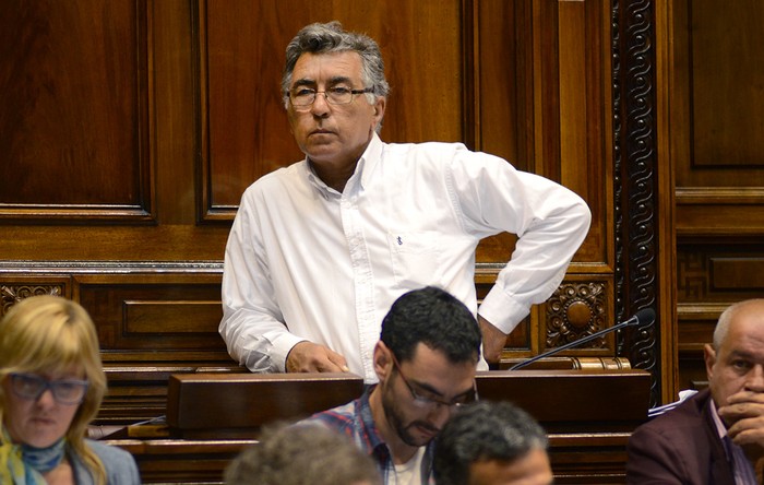 Darío Pérez durante una sesión de la Cámara de Representantes. Foto: Pablo Vignali (archivo, diciembre de 2017)
