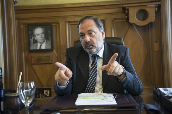 Jorge Gandini, hoy, en el Palacio Legislativo. · Foto: Andrés Cuenca