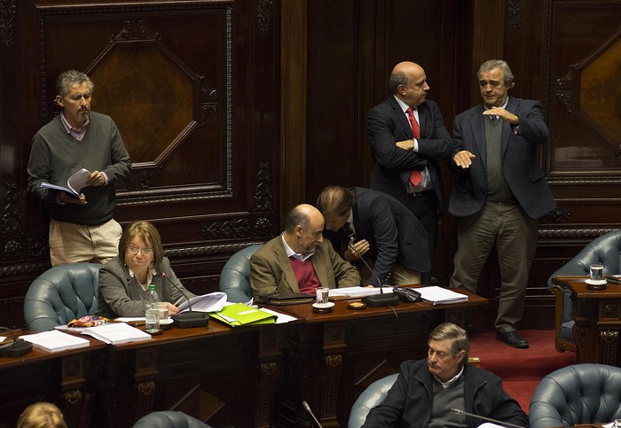 Discusión del TLC con Chile, hoy, en el Senado.  · Foto: Andrés Cuenca