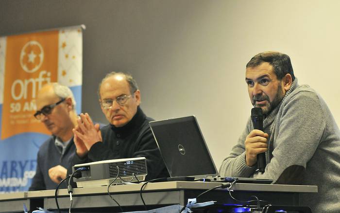 José Luis Gerassi, Jorge Burgell y Luis de Mello durante la apertura del encuentro. · Foto: Federico Gutiérrez