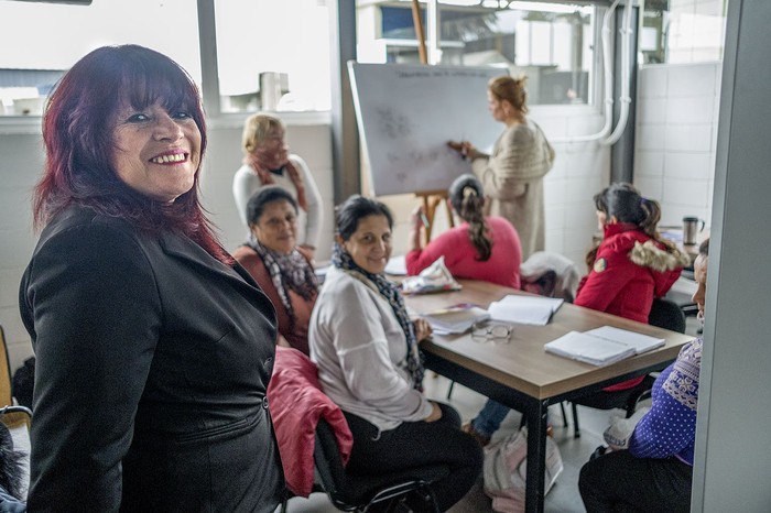 Alba González en en una de las aulas de Taym. · Foto: Pablo Vignali